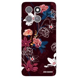 Fekete szilikon tok az alábbi mobiltelefonokra Motorola Edge 60 Pro - Dark Meadow