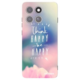 Fekete szilikon tok az alábbi mobiltelefonokra Motorola Edge 60 Pro - Think happy be happy