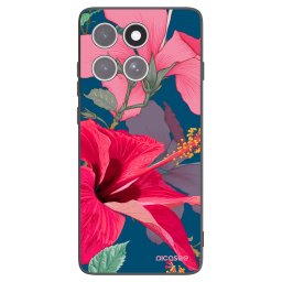 Fekete szilikon tok az alábbi mobiltelefonokra Motorola Edge 60 Pro - Hibiscus
