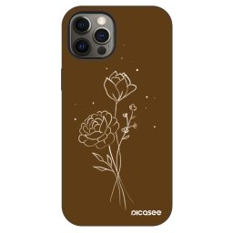 Fashion Case MagSafe Apple iPhone 12 - Brown flowers