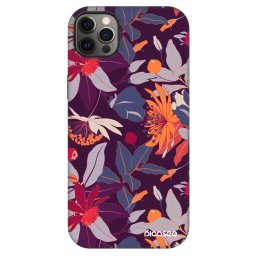 Fashion Case MagSafe Apple iPhone 12 Pro Max - Purple Leaf