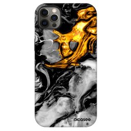 Fashion Case MagSafe Apple iPhone 12 Pro Max - Black Gold 2