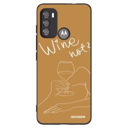 Fekete szilikon tok az alábbi mobiltelefonokra Motorola Edge 60 5G - Wine not
