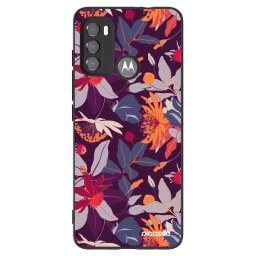 Fekete szilikon tok az alábbi mobiltelefonokra Motorola Edge 60 5G - Purple Leaf