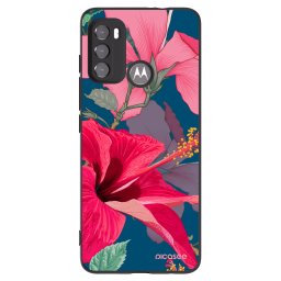 Fekete szilikon tok az alábbi mobiltelefonokra Motorola Edge 60 5G - Hibiscus