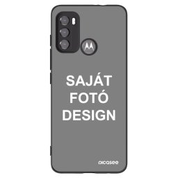 Fekete szilikon tok az alábbi mobiltelefonokra Motorola Edge 60 5G - Saját fotó/motívum