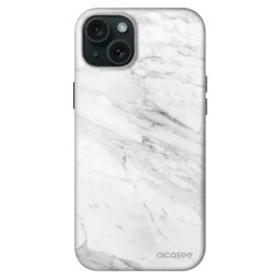 Fashion Case MagSafe Apple iPhone 15 Plus - White marble