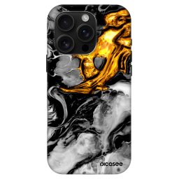 Fashion Case MagSafe Apple iPhone 16 Pro - Black Gold 2