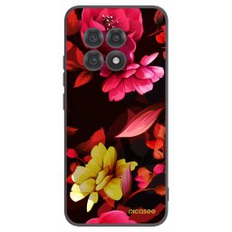Fekete szilikon tok az alábbi mobiltelefonokra OnePlus 13R 5G - Dark Peonny