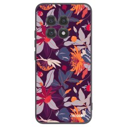 Fekete szilikon tok az alábbi mobiltelefonokra OnePlus 13R 5G - Purple Leaf