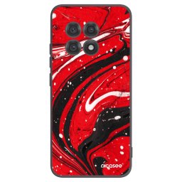 Fekete szilikon tok az alábbi mobiltelefonokra OnePlus 13R 5G - Red black