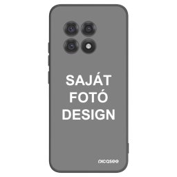 Fekete szilikon tok az alábbi mobiltelefonokra OnePlus 13R 5G - Saját fotó/motívum