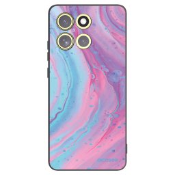 Fekete szilikon tok az alábbi mobiltelefonokra Motorola Moto G86 5G - Pink liquid