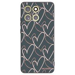 Fekete szilikon tok az alábbi mobiltelefonokra Motorola Moto G86 5G - Lots of love
