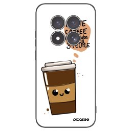 Fekete szilikon tok az alábbi mobiltelefonokra Xiaomi Redmi Note 15 Pro 4G - Cute coffee