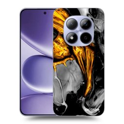 Átlátszó szilikon tok az alábbi mobiltelefonokra Xiaomi Redmi Note 15 Pro 4G - Black Gold