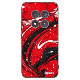 Fekete szilikon tok az alábbi mobiltelefonokra Xiaomi Redmi Note 15 Pro+ - Red black