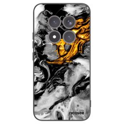 Fekete szilikon tok az alábbi mobiltelefonokra Xiaomi Redmi Note 15 Pro+ - Black Gold 2