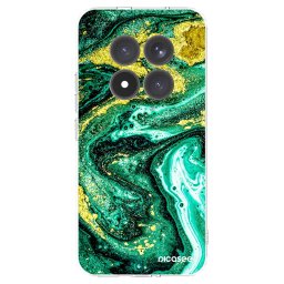 Átlátszó szilikon tok az alábbi mobiltelefonokra Xiaomi Redmi Note 15 Pro+ - Green Gold