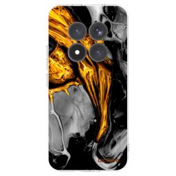 Átlátszó szilikon tok az alábbi mobiltelefonokra Xiaomi Redmi Note 15 Pro+ - Black Gold