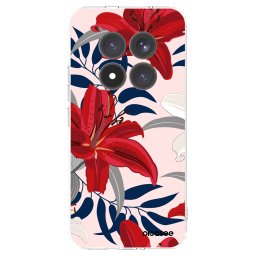 Átlátszó szilikon tok az alábbi mobiltelefonokra Xiaomi Redmi Note 15 Pro+ - Red Lily