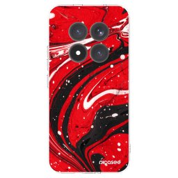 Átlátszó szilikon tok az alábbi mobiltelefonokra Xiaomi Redmi Note 15 Pro+ - Red black