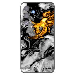 Fekete szilikon tok az alábbi mobiltelefonokra Samsung Galaxy S25 FE 5G - Black Gold 2
