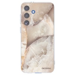 Átlátszó szilikon tok az alábbi mobiltelefonokra Samsung Galaxy S25 FE 5G - Cream marble