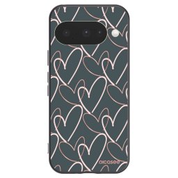 Fekete szilikon tok az alábbi mobiltelefonokra Google Pixel 10 - Lots of love