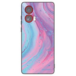 Fekete szilikon tok az alábbi mobiltelefonokra Motorola Edge 50 Fusion - Pink liquid