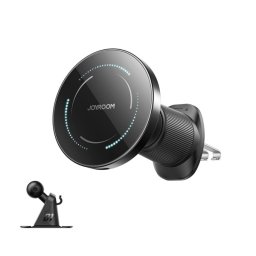 JOYROOM JR-ZS502 autós tartó (15W, szellőzőre, műszerfalra, öntapadó, wireless, 360°, MagSafe) FEKETE Apple iPhone 12, iPhone 12 Pro, iPhone 12 Pro Max
