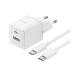 BASEUS PALM hálózati töltő USB+Type-C aljzat (30W, PD gyorstöltő 3.0 + Type-C kábel) FEHÉR