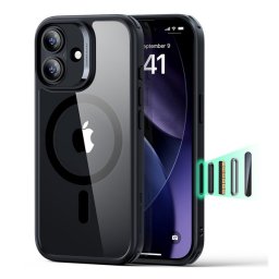 ESR CLASSIC HYBRID szilikon telefonvédő (ütésállóság, légpárnás sarok, MagSafe) ÁTLÁTSZÓ/FEKETE Apple iPhone 17