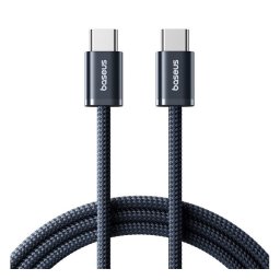 BASEUS DYNAMIC 4 adatkábel (Type-C - Type-C, 100W, PD gyorstöltő, cipőfűző, 200cm) FEKETE