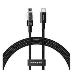 BASEUS GEM adatkábel (USB - lightning, 20W, PD gyorstöltő, cipőfűző, 100cm) FEKETE Apple IPAD (4th Generation), IPAD Air 2, IPAD Pro 9.7