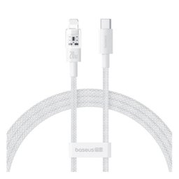 BASEUS GEM adatkábel (USB - lightning, 20W, PD gyorstöltő, cipőfűző, 100cm) FEHÉR Apple IPAD (4th Generation), IPAD Air 2, IPAD Pro 9.7
