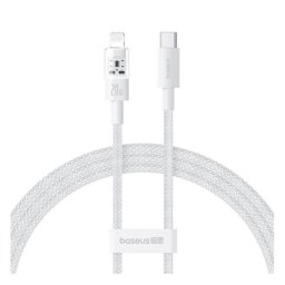 BASEUS GEM adatkábel (USB - lightning, 20W, PD gyorstöltő, cipőfűző, 200cm) FEHÉR Apple IPAD (4th Generation), IPAD Air 2, IPAD Pro 9.7