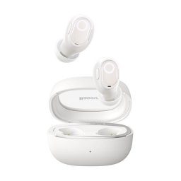 BASEUS BOWIE WM02+ bluetooth fülhallgató SZTEREO (v5.3, TWS, extra mini + töltőtok) FEHÉR