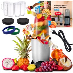 Rozsdamentes Blender konyhai turmix rozsdamentes pengével, 600 W, 2 db 470mL