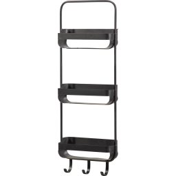 Fém polc fürdőszobába RAKKA 81x31 cm, fekete patinával