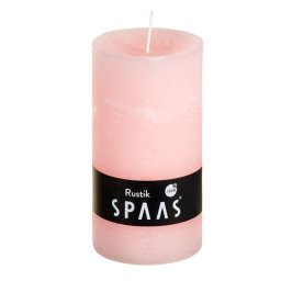 Oszlopos gyertya SPAAS RUSTIK 13 cm rózsaszín