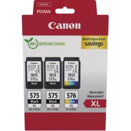 Canon 2x PG-575XL + CL-576XL + GP501 10x15 fnyes fotpapr eredeti MultiPack