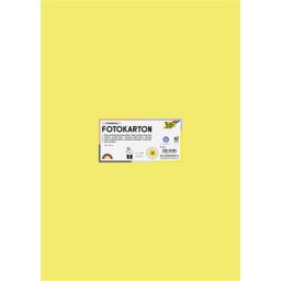 FOLIA Dekorkarton, 2 oldalas, 50x70 cm, 300 g, 10 lap, FOLIA, citromsárga