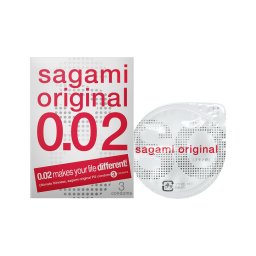 Sagami Original 0,02 - óvszer - 55 mm (3 db)