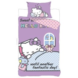 Hello Kitty Another Day gyerek, ovis ágyneműhuzat 100×135 cm, 40×60 cm