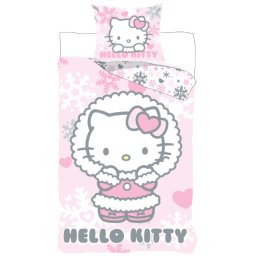Hello Kitty Cozy Winter gyerek, ovis ágyneműhuzat 100×135 cm, 40×60 cm