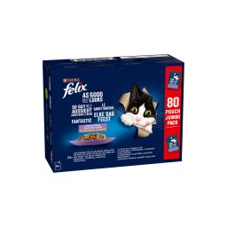 FELIX FANTASTIC Vegyes válogatás aszpikban nedves macskaeledel 80x85g