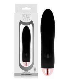 Dolce Vita - jratlthet, 7 sebessges fekete vibrtor
