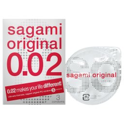 Sagami Original 0,02 - óvszer - 55 mm (3 db)