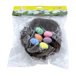 Húsvéti tojás kosárban 12,5 cm